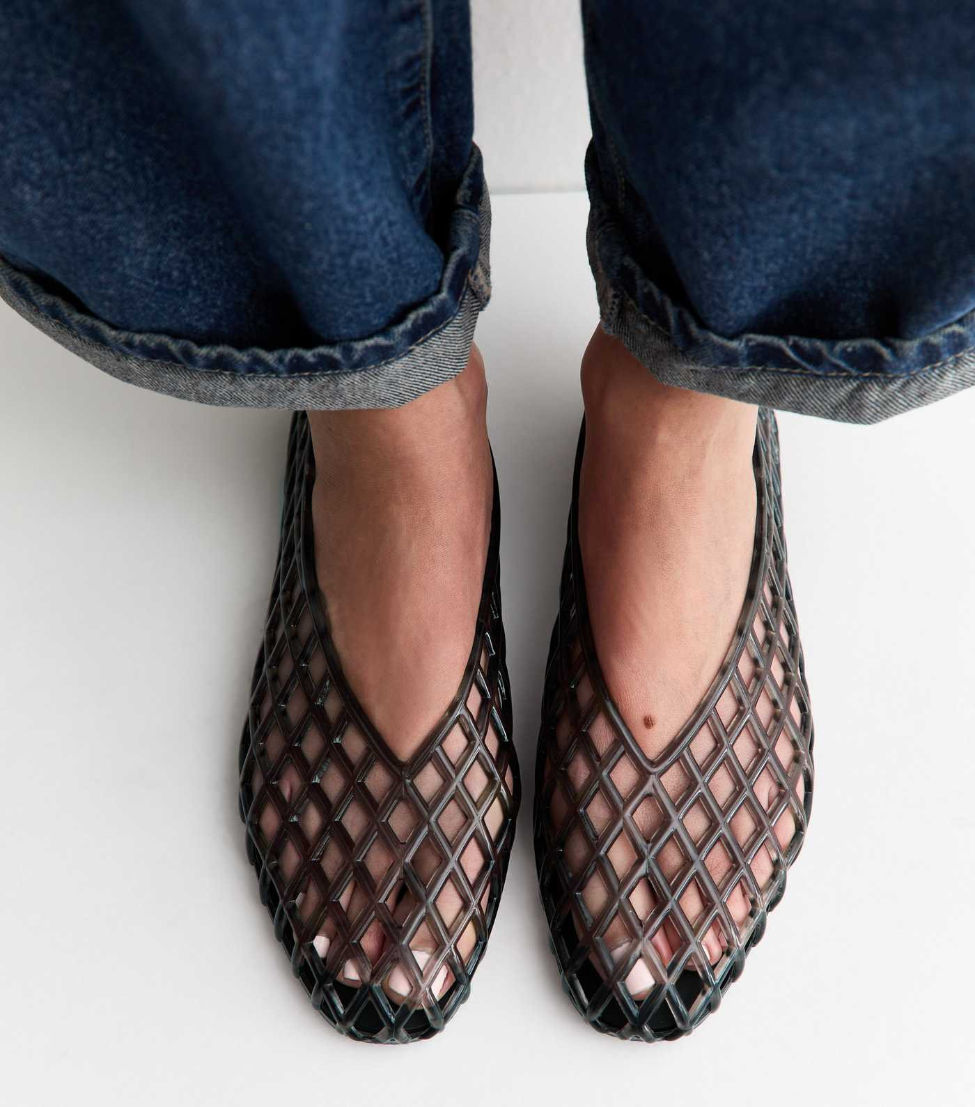 Truffle Grey Jelly Ballet Pumps | New Look | New Look (UK)