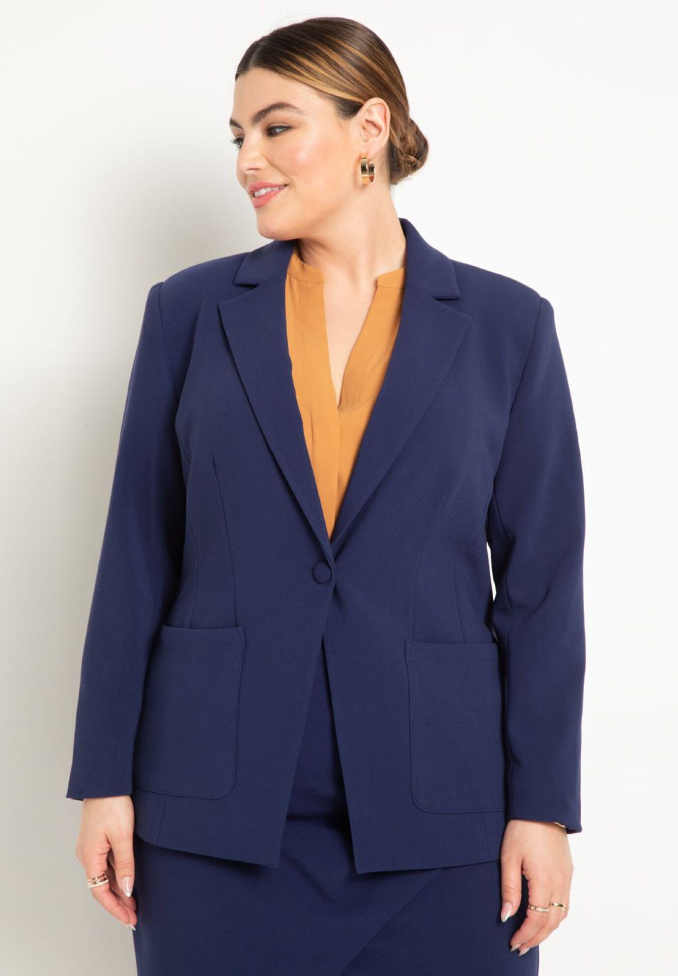 The 365 Suit Patch Pocket Blazer | Eloquii