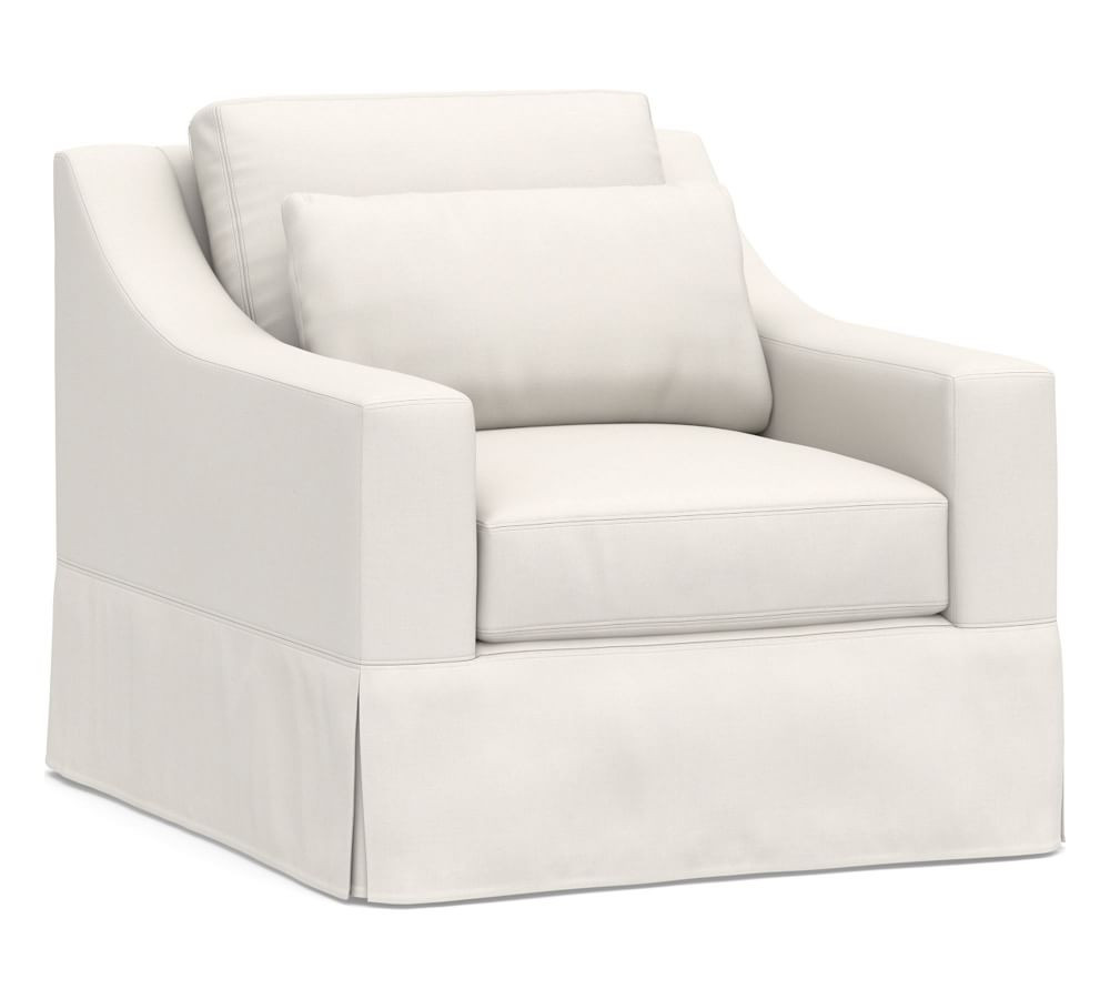 York Slope Arm Deep Seat Slipcovered Armchair | Pottery Barn (US)