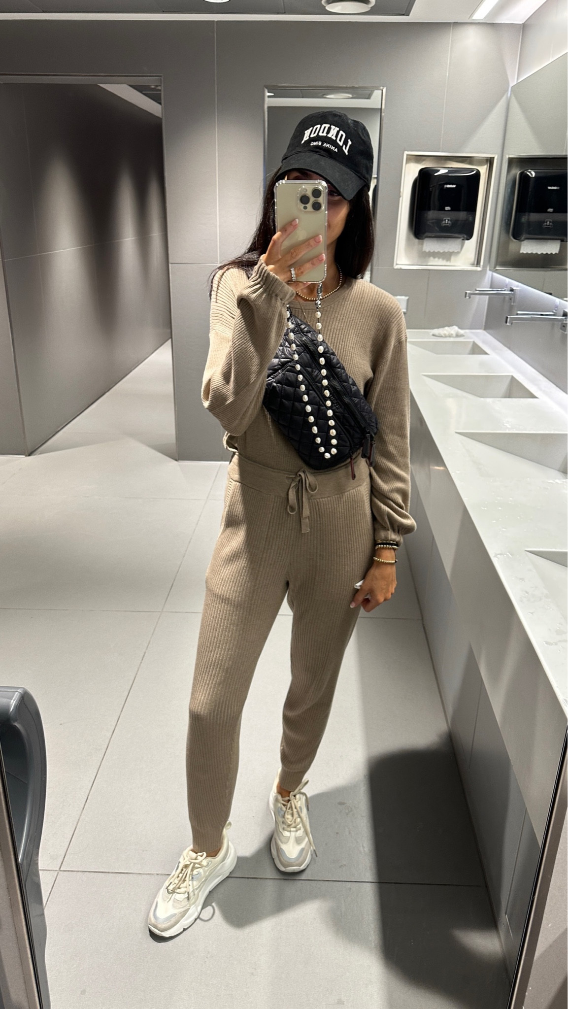 Wore this two piece matching set for a day of travel and it was perfect! So cozy on the skin and comfortable for traveling without compromising style. 
I sized up to a small for top and bottom. StylinByAylin 

#LTKstyletip #LTKtravel
