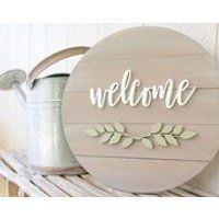 Welcome wood sign, wooden welcome sign, Home Decor Signs, Wooden round sign, Wedding gift ideas, Housewarming gift, farmhouse decor | Etsy (US)
