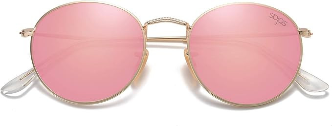 SOJOS Small Round Polarized Sunglasses for Women Men Classic Vintage Retro Shades UV400 SJ1014 | Amazon (US)