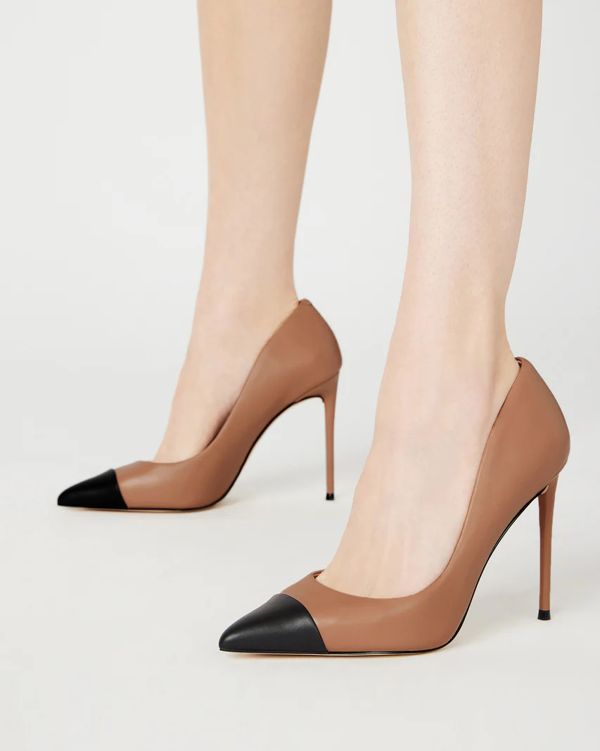 VALINA Tan Leather Pointed Toe Stiletto Pump | Women's Heels | Steve Madden (US)