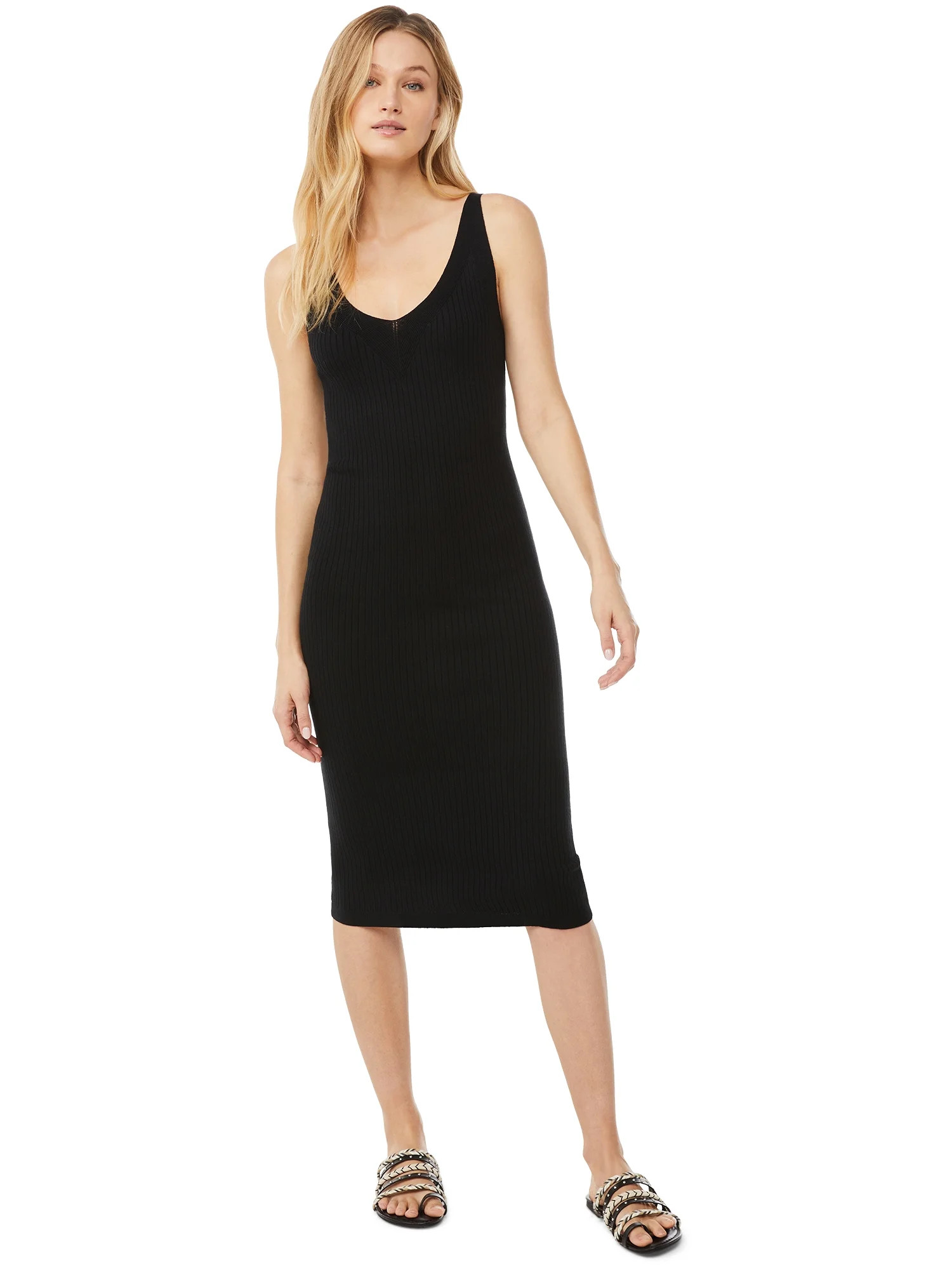 Scoop Women's Ribbed Knit Tank Dress | Walmart (US)