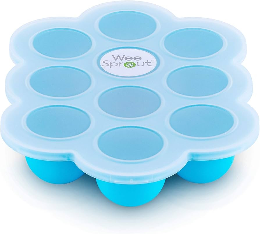 WeeSprout Silicone Baby Food Freezer Tray with Clip-on Lid Perfect Storage Container for Homemade... | Amazon (US)