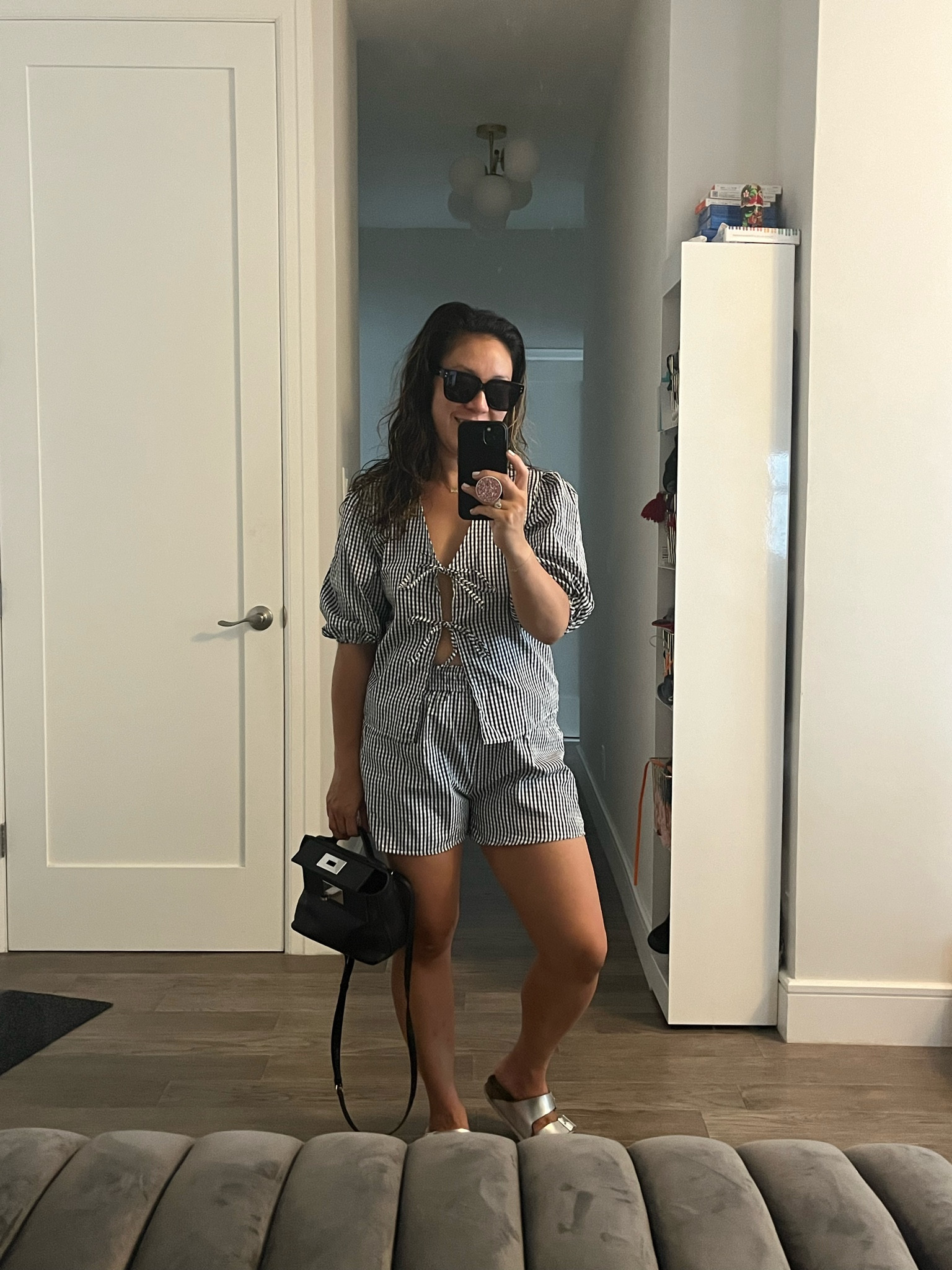 Love this set. Love the fit. Love the look. BUT, the fabric is terrible.  It photographs well, but the fabric feels unbreathable. This outfit would work for an indoor, air conditioned event. I’m wearing a smal for reference.

#LTKItBag #LTKShoeCrush #LTKTravel