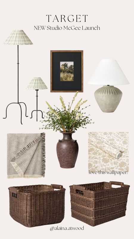 Target Studio McGee’s new launch!! Hurry fast, these items won’t last long! 
home decor, home, target, threshold by studio mcgee, floor lamp, table lamp, pleated lamp shade, floral wall paper, greenery, wall art, throw blanket, rattan storage bins 

#LTKStyleTip #LTKHome