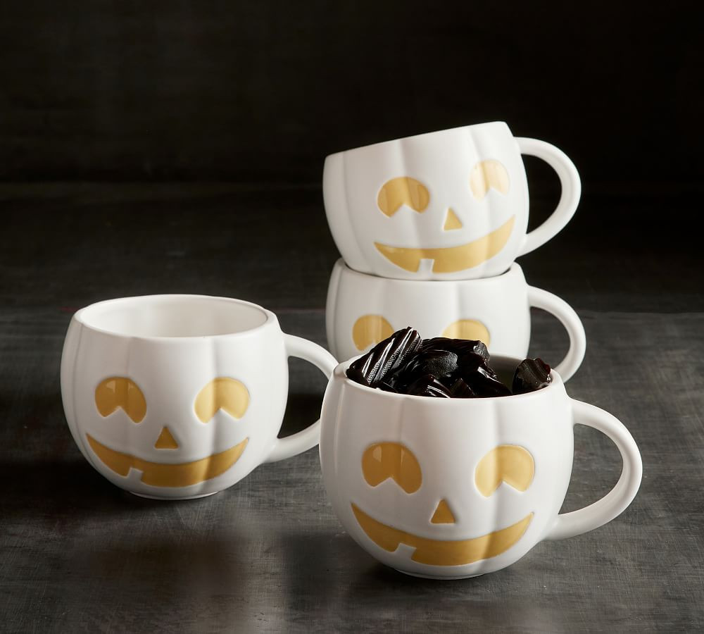 Jack-O'-Lantern Stoneware Mugs | Pottery Barn (US)