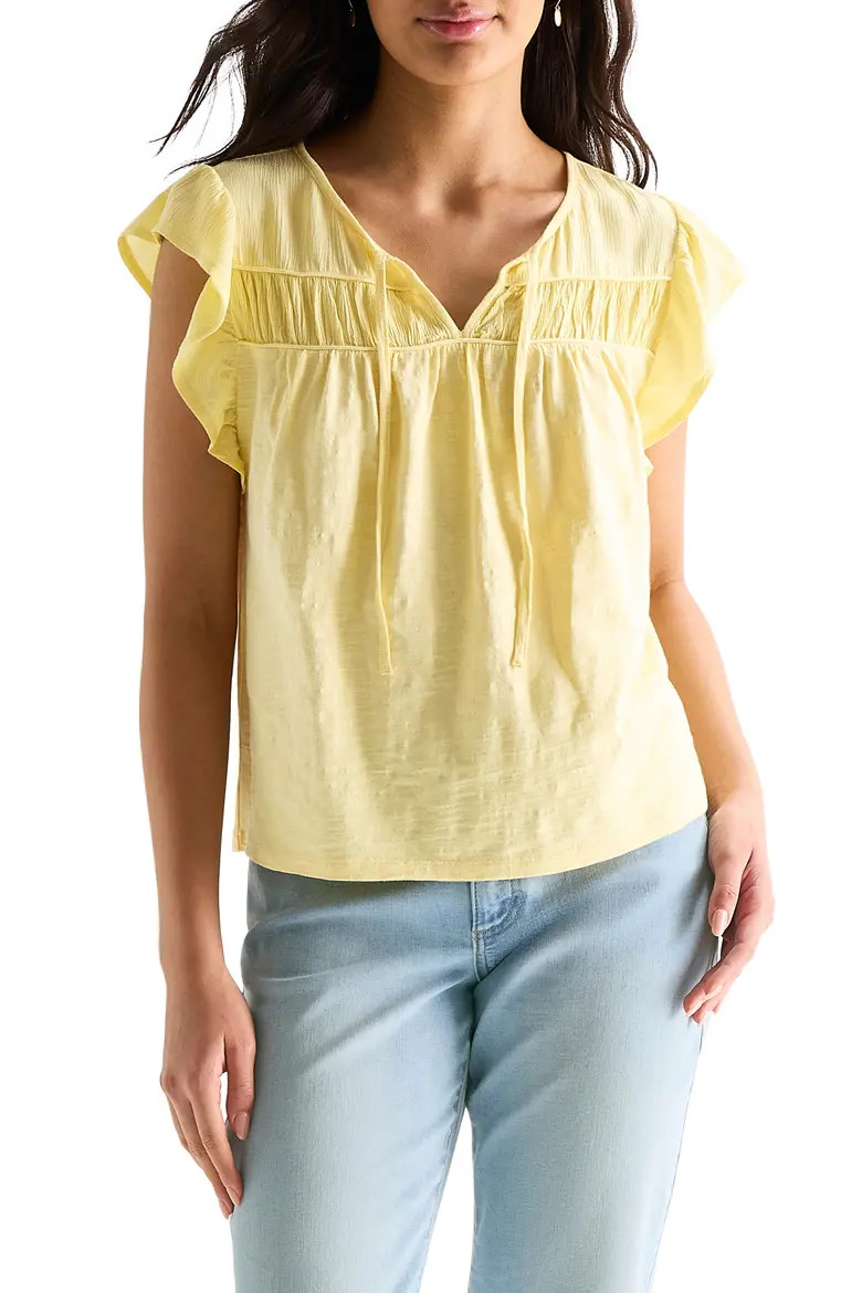 Split Neck Cotton Top (Women) | Nordstromrack | Nordstrom Rack