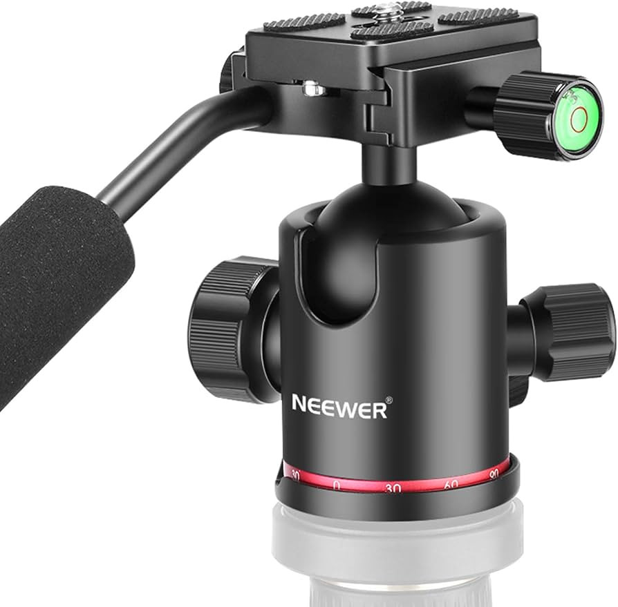 Neewer Heavy Duty Camera Tripod Ball Head with Handle and 1/4 inch Quick Shoe Plate, 360 Degree P... | Amazon (US)