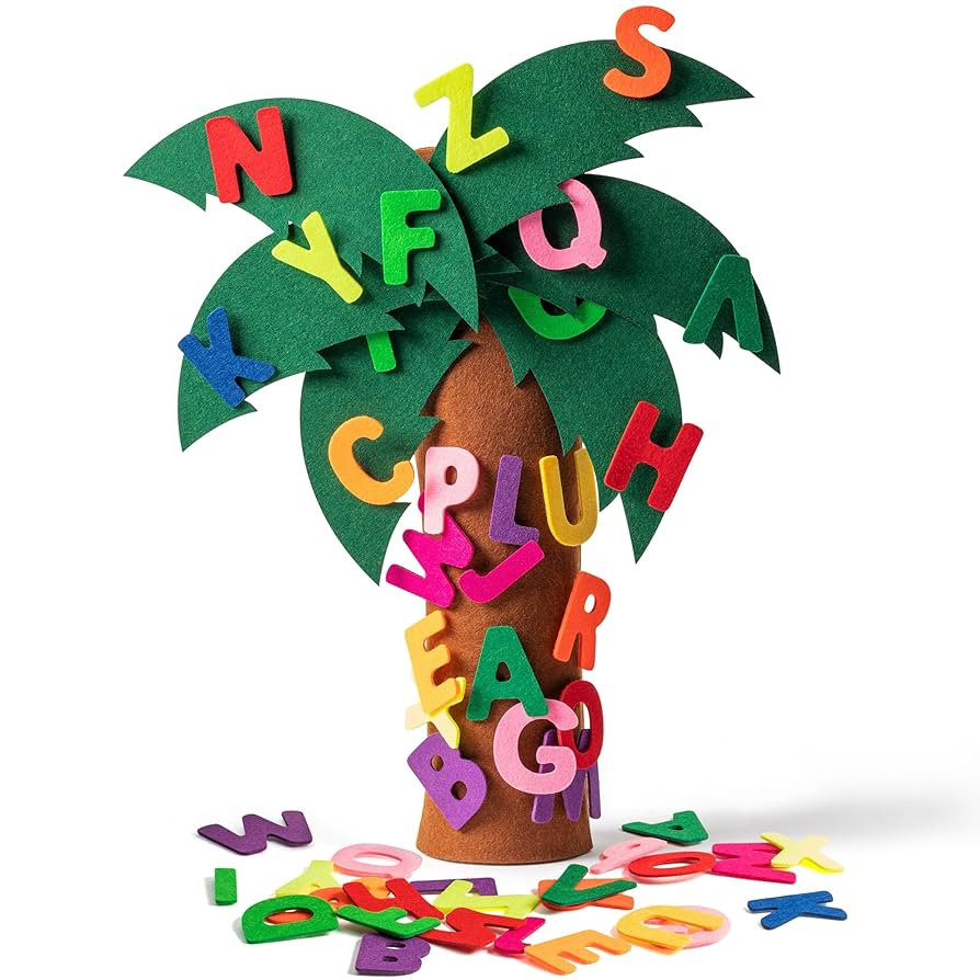 OSNIE 15 Inch Reading Week Felt Tree Toy for Kids, X Large Letter Props Freestanding Coconut Tree... | Amazon (US)