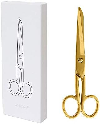 MultiBey Gold Scissors 7" Tailor Fabric Paper Cutting Tools Craft Shears Heavy Duty Copper Straig... | Amazon (US)