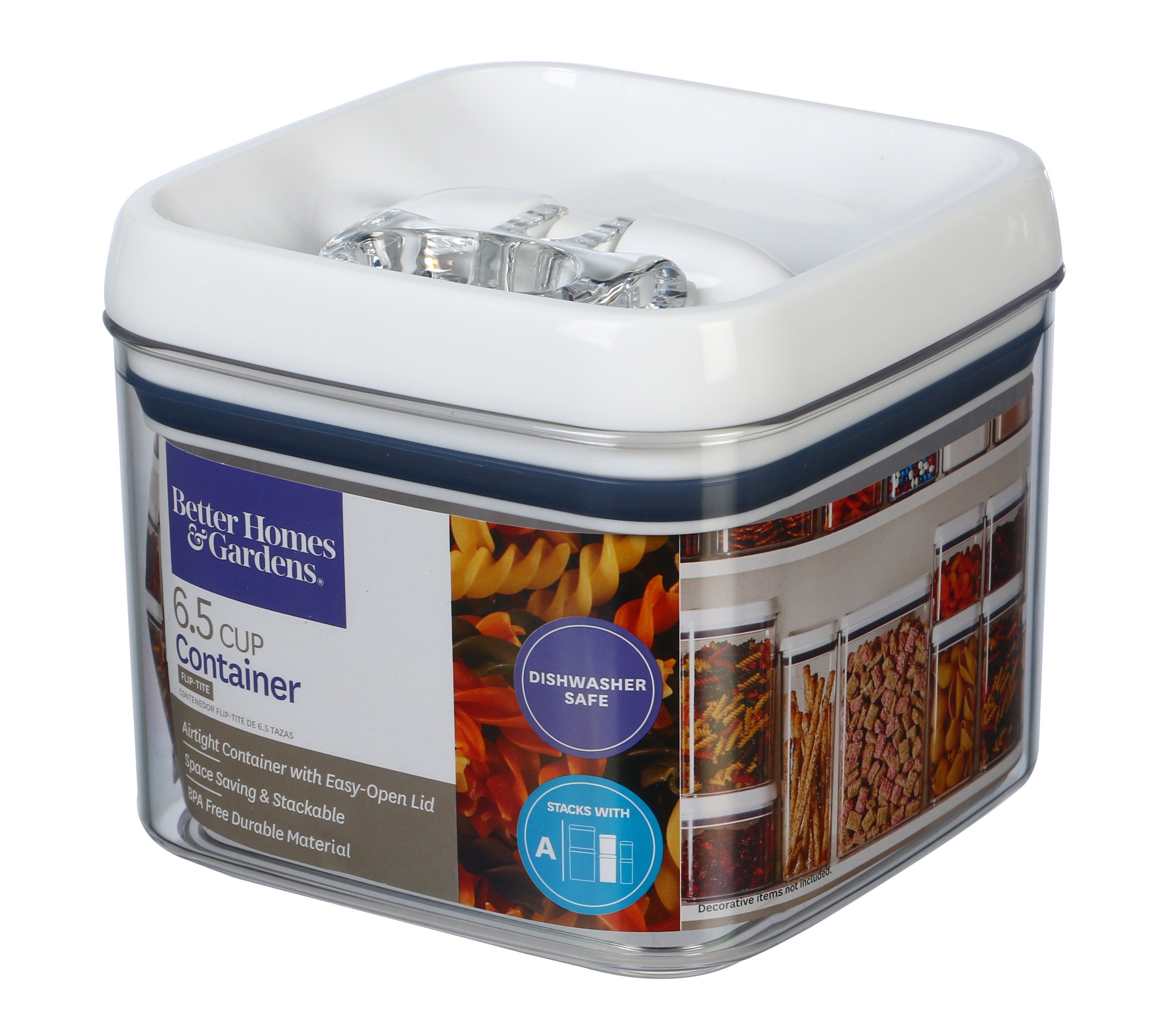 Better Homes & Gardens Flip-Tite Square Container, 6.5 Cups | Walmart (US)