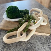 Wooden Chain Link, Home Decor, Boho Minimalist Design | Etsy (US)