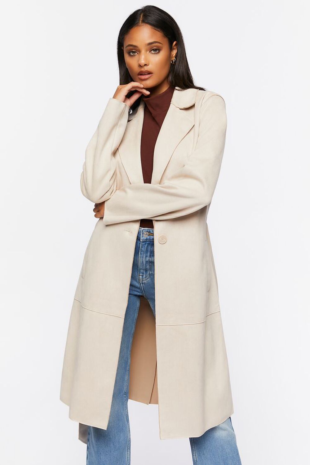 Faux Suede Trench Coat | Forever 21 | Forever 21 (US)