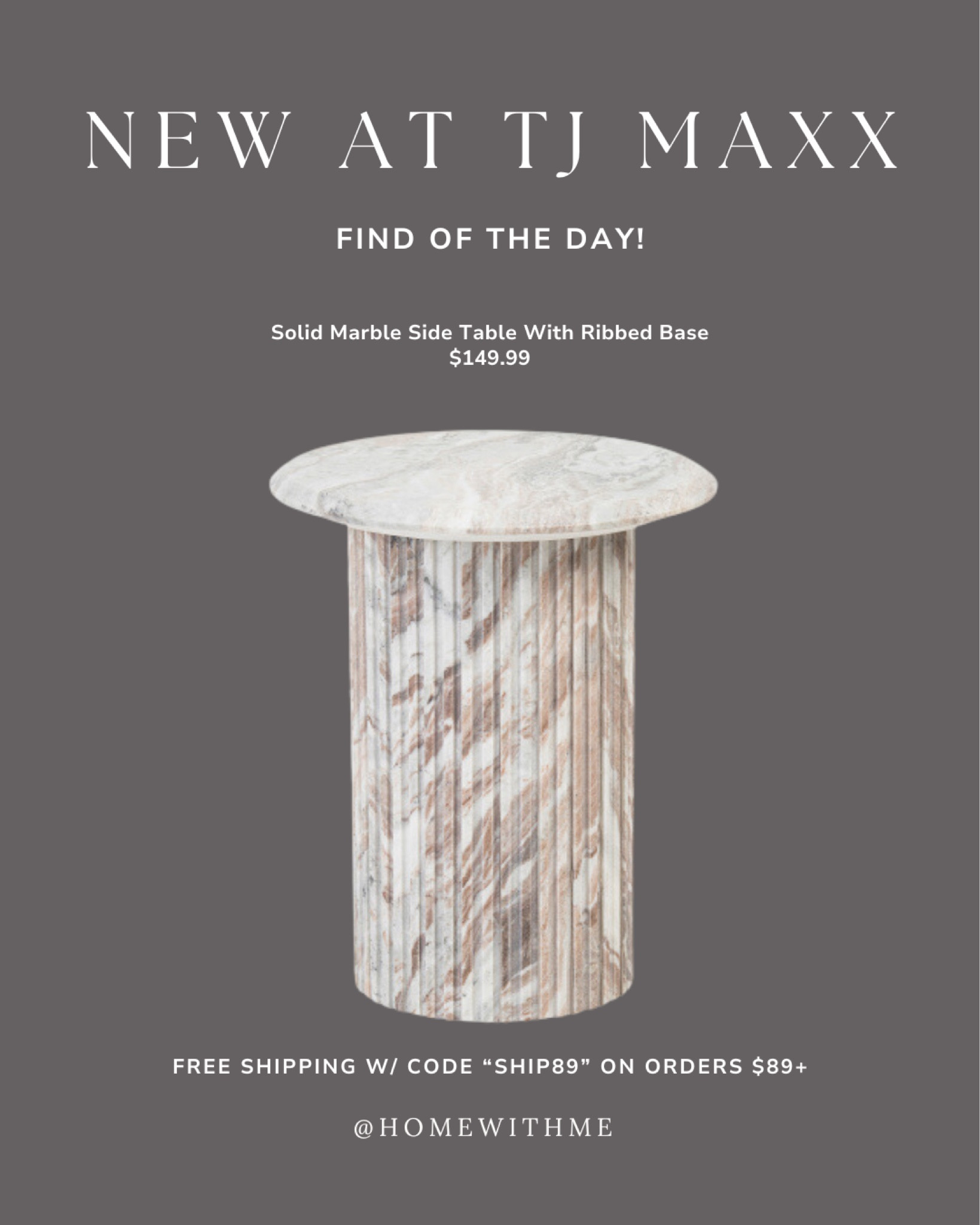 Tj Maxx Find | Marble Side Table ✨

#LTKHome #LTKSeasonal