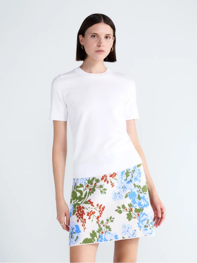 Free Assembly Women's and Women's Plus Cozy Yarn Sweater Tee with Short Sleeves, Sizes XS-4X | Walmart (US)