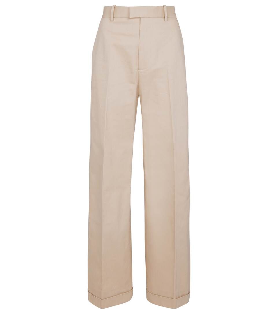 High-rise wide-leg cotton pants | Mytheresa (US/CA)