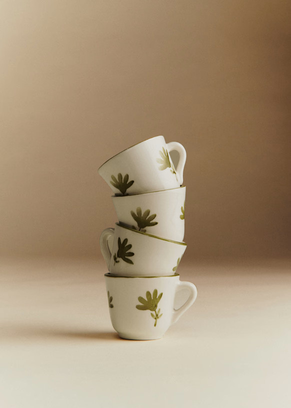 Set of 4 espresso cups - Little Flower | Sezane Paris - US
