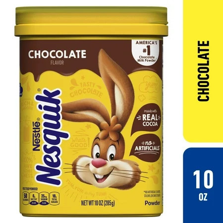 Nestle Nesquik Chocolate Flavor Powder Drink Mix, 10 oz, Can | Walmart (US)