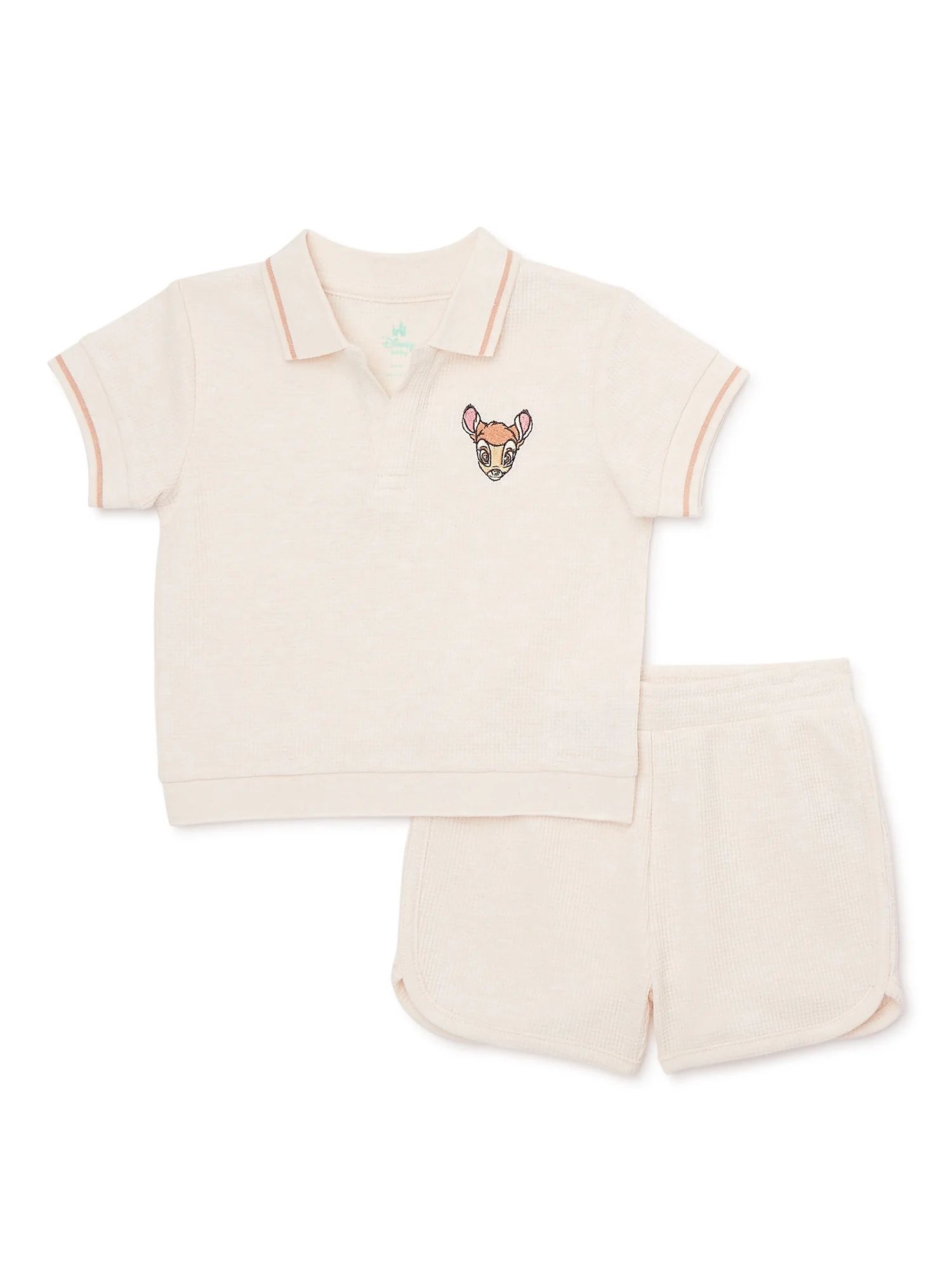 Bambi Baby Polo Shirt and Shorts Set, 2-Piece, Sizes 0M-18M | Walmart (US)
