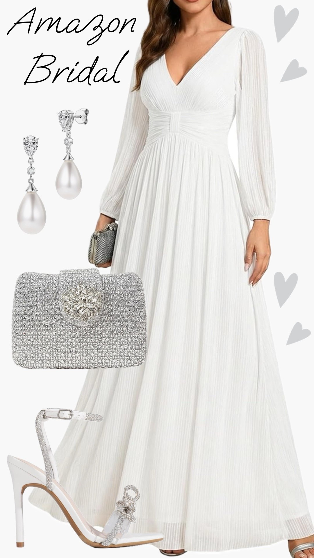 Affordable wedding day outfit for the bride to be. Everything is on Amazon. 

Reception dress, courthouse elopement dress, long white dress, minimalist wedding dress, or microwedding dress. 

#LTKWedding #LTKSeasonal