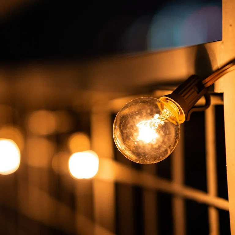 Better Homes & Gardens 20-Count Clear Glass Globe G40 Bulbs Outdoor String Lights | Walmart (US)