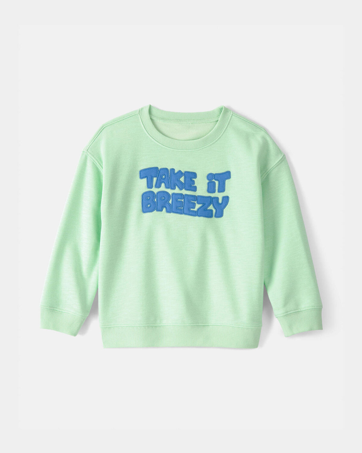 Toddler 'Take It Breezy' French Terry Pullover Sweatshirt - Green | Carter's Inc