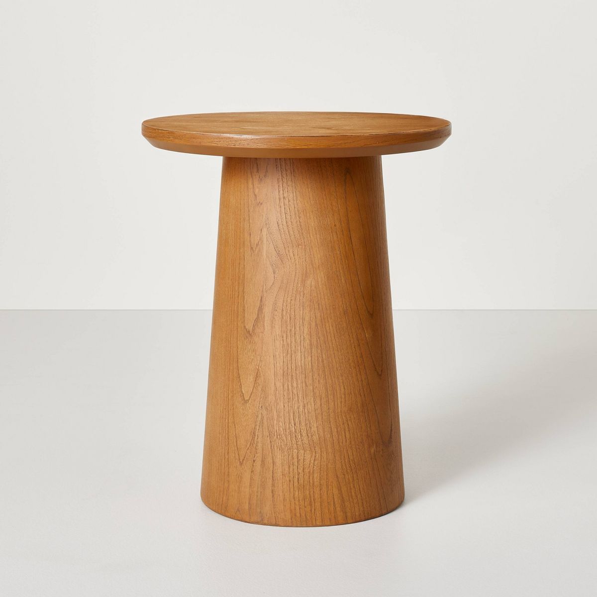 Wooden Round Pedestal Accent Side Table - Aged Oak - Hearth & Hand™ with Magnolia | Target