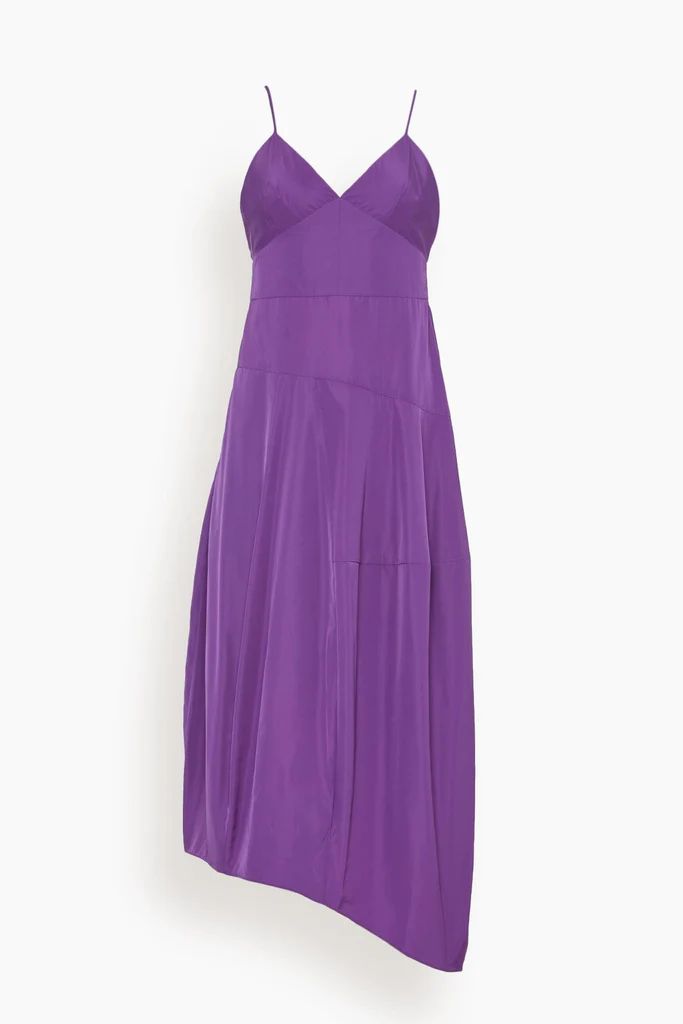 Italian Sporty Nylon Cami Dress in Purple | Hampden Clothing