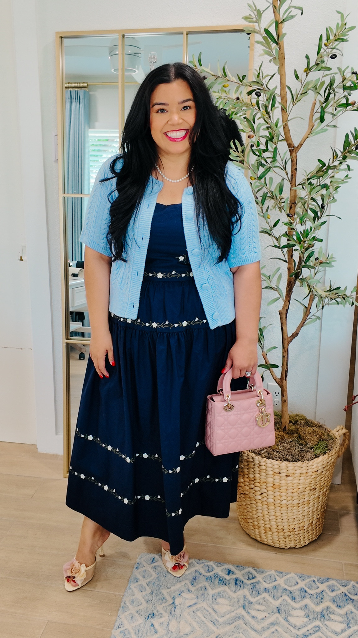 MIDSIZE PETITE SPRING OUTFIT

🌷This Spring new arrival is from @walmart and is 100% cotton which makes this dress feel so well made for under $40! The dress has a good weight to it AND I love the embroidery! #walmartstyle 

🌷My peep toe mules are from @stevemadden-us  and they are perfect for Spring and Summer! 

🌷My cardigan is from @Macys  and it’s currently on sale! 

🌷My lady Dior bag is one of my favorites that I don’t wear nearly enough, and you can borrow one just like it from @Vivrelle . Use code: CANDICETREVINO for 1 month free! 

🌷Classic outfit, spring outfit, modest fashion, petite fashion, mid size fashion #midsizefashion #petitefashion #springfashion

#LTKootd #LTKPetite #LTKMothersDay
