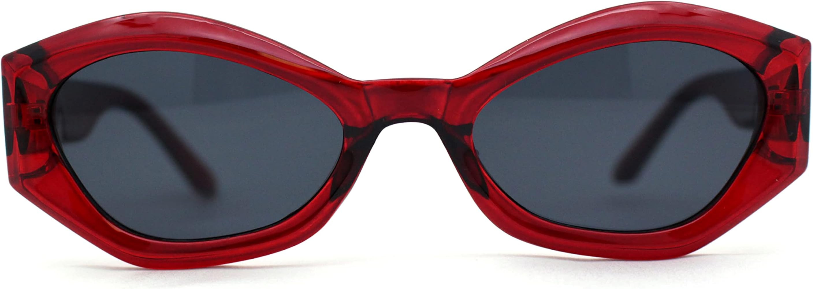 Womens Hipster Retro Mod Diamond Shape Plastic Sunglasses | Amazon (US)