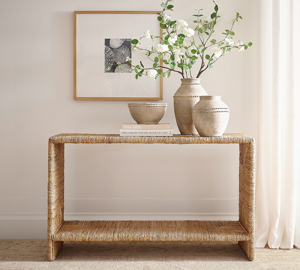Malibu Woven Console Table (50") | Pottery Barn (US)