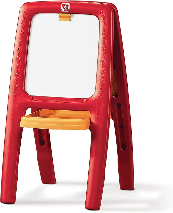 Step2 Kids Easel for Two – Dry Erase Magnetic Easel on One side, Chalkboard on the Other– Inc... | Amazon (US)