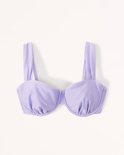 Curve Love Ruched Underwire Bikini Top | Abercrombie & Fitch (US)