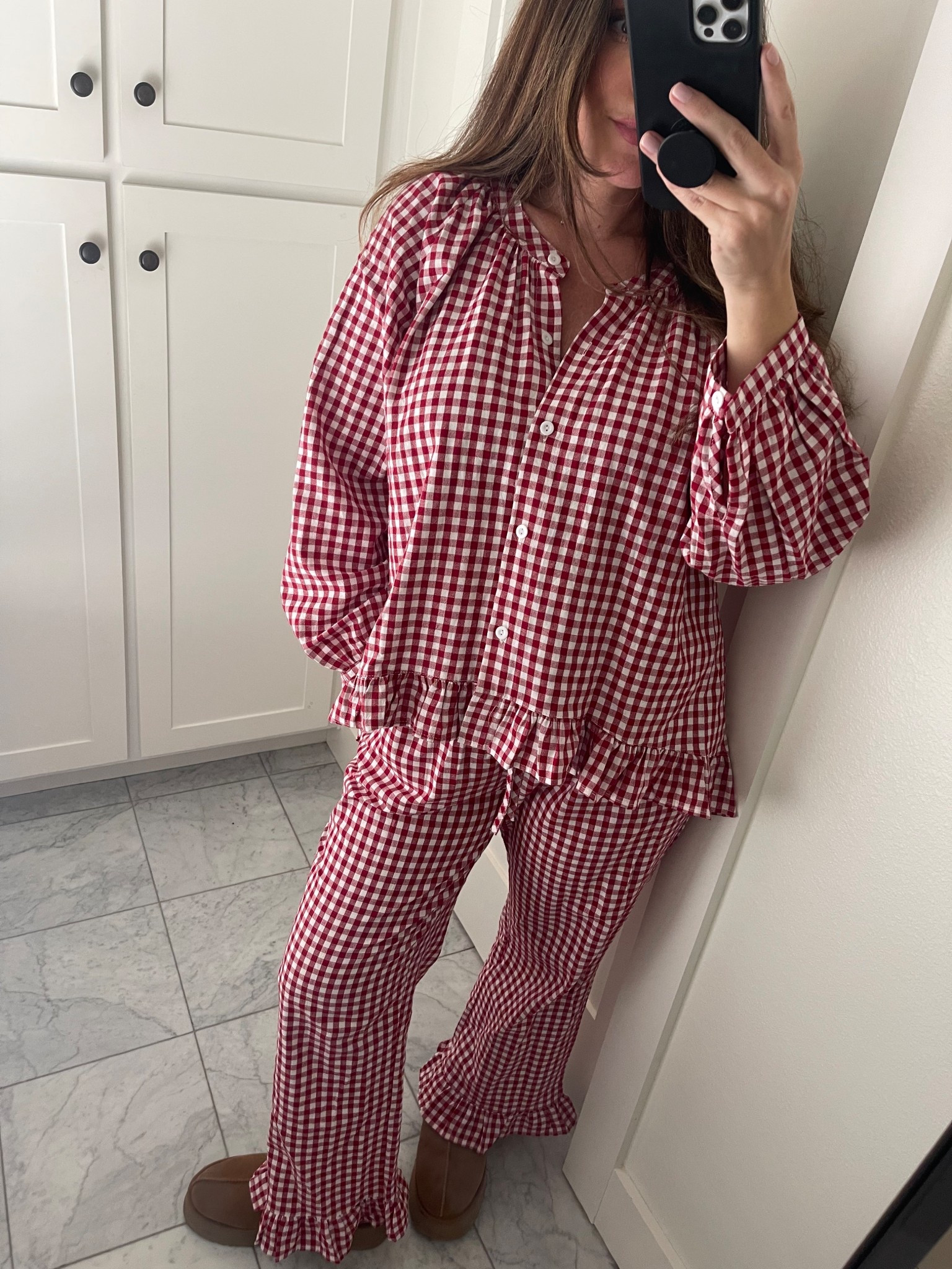  Checkered pajamas ♥️💫 Wearing size M In wine red 

#LTKHoliday #LTKootd #LTKselfcare