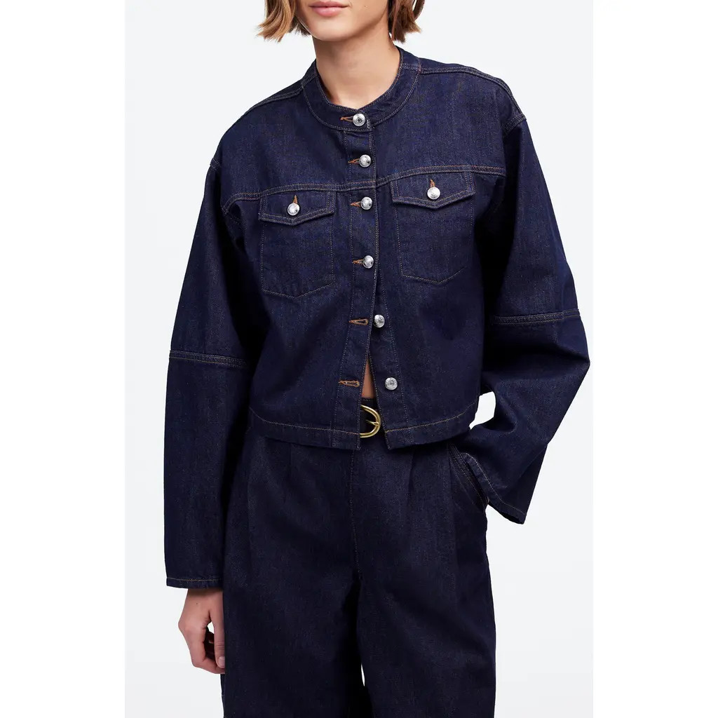 Madewell Cocoon Sleeve Denim Jacket in Essex Wash at Nordstrom Rack, Size X-Large | Nordstrom Rack