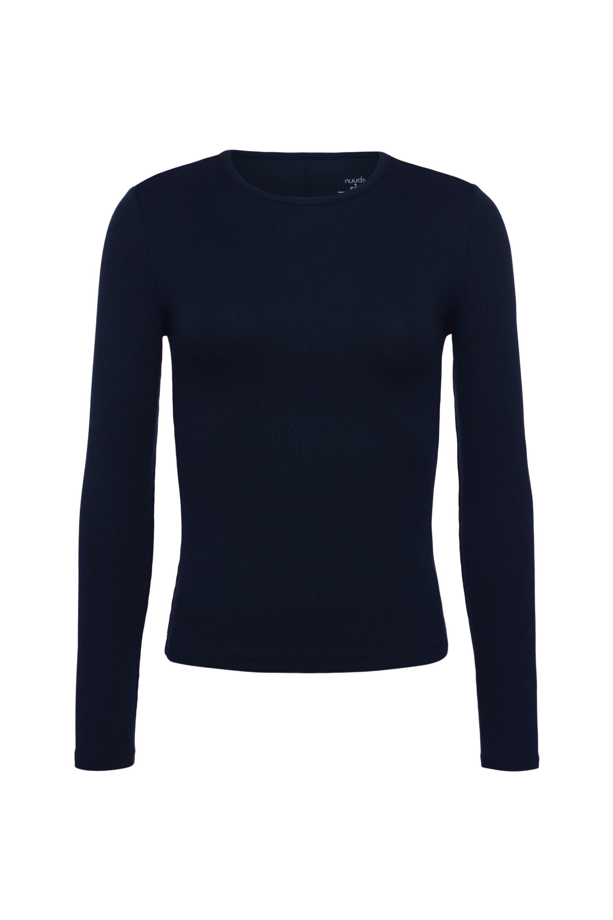 Slinky Rib Long Sleeve Shirt | Hunter | nuuds