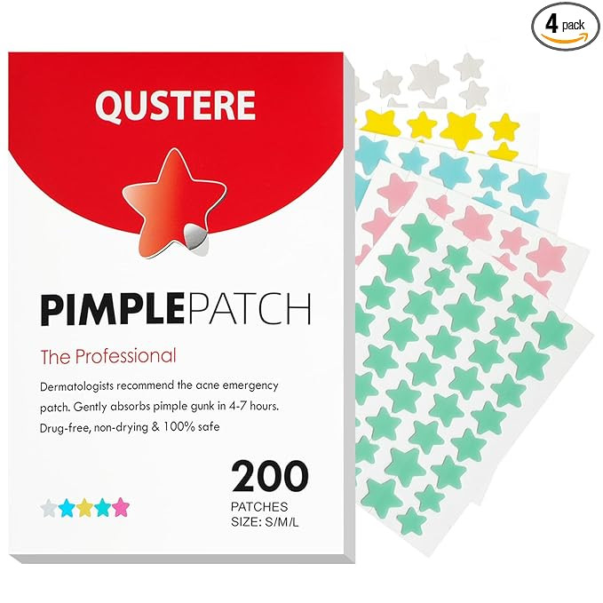 Pimple Patches for Face, Hydrocolloid Acne Patches, Cute Star Zit Covers, Colorful Spot Stickers ... | Amazon (US)