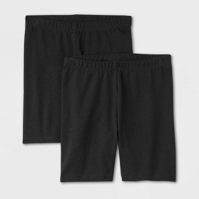 Toddler Girls' 2pk Bike Shorts - Cat & Jack™ Black 18M: Cotton Spandex Blend, Elastic Waistband | Target