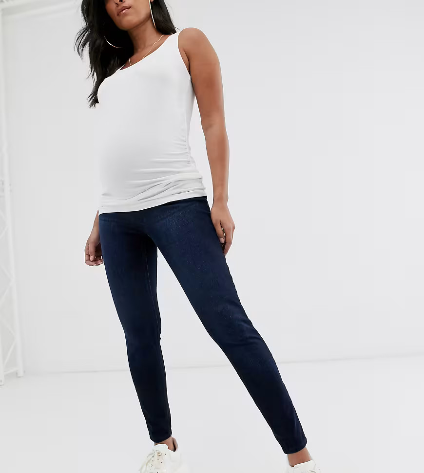 Spanx Mama ankle grazer jean-ish leggings-Blue | ASOS (Global)