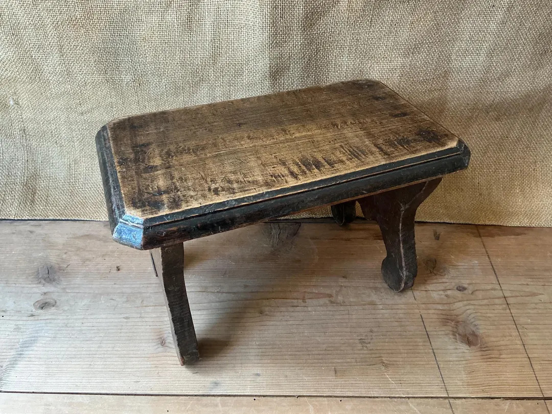 A vintage French hand made oak foot stool | Etsy (US)