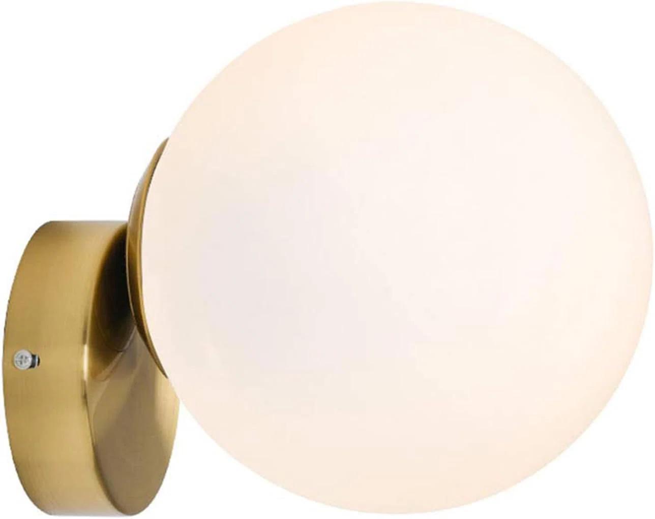 Mid-Century Modern Globe Wall Sconce Light - Brass Finish, Frosted Glass, DimmableByHokku Designs | Wayfair North America