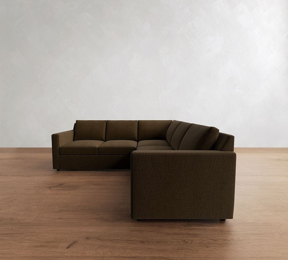 Sanford Square Arm 3-Piece L-Shaped Sectional (94") | Pottery Barn (US)