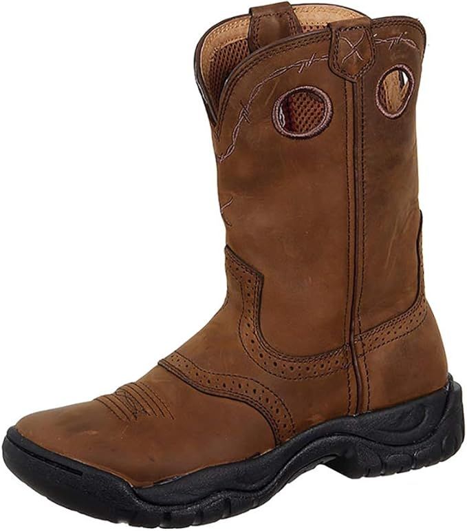 Twisted X Women's All Around Water Resistant Cowboy Work Boots, Distressed Saddle | Amazon (US)
