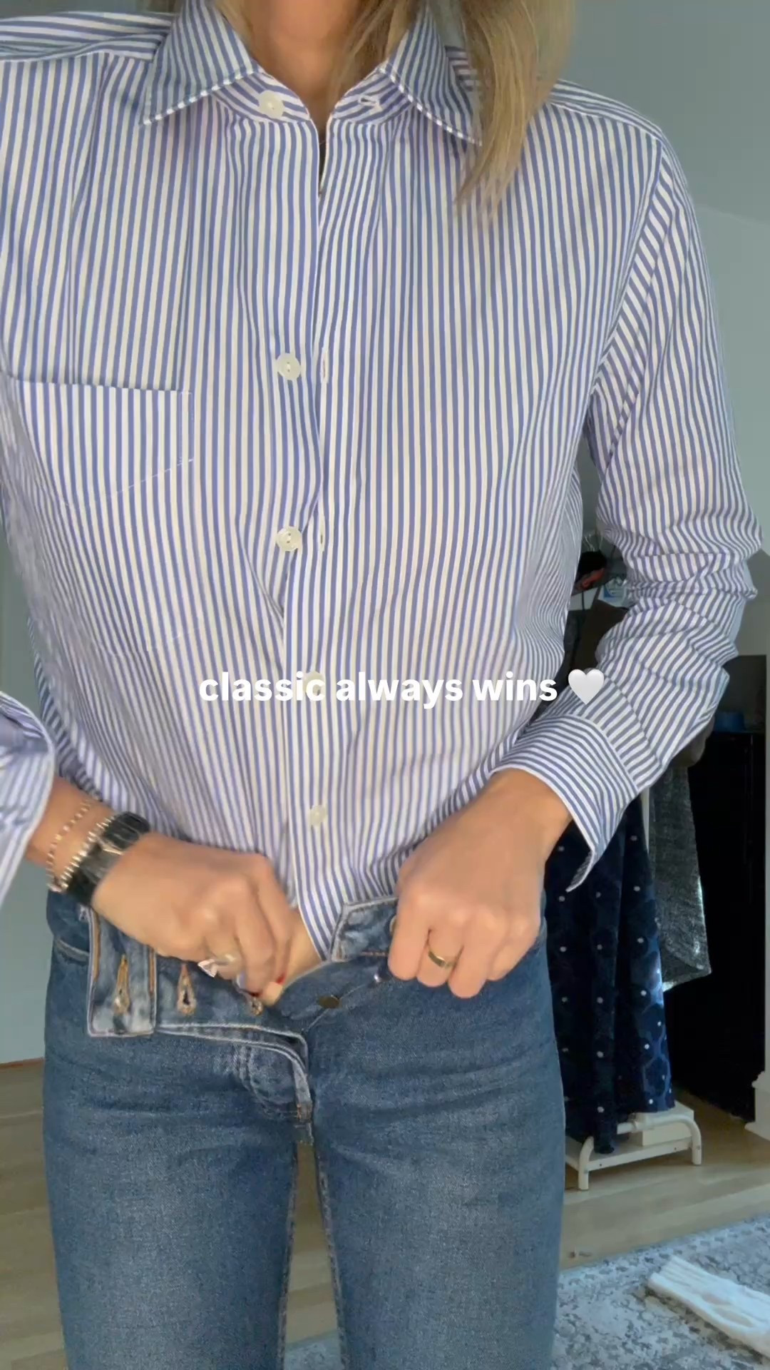 The Sarah Alexandra striped button-down is proof that classic style always wins. Polished, effortless, and timeless—the kind of piece you’ll wear a hundred different ways and never get tired of. 

 #ad #classicstyle #sarahalexandra 



#LTKSeasonal #LTKWorkwear #LTKOver40