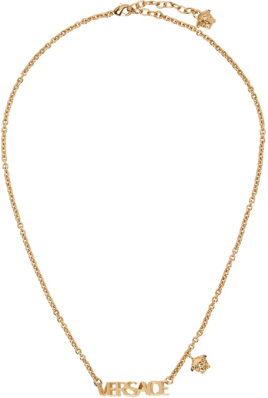 Versace - Gold Logo Necklace | SSENSE