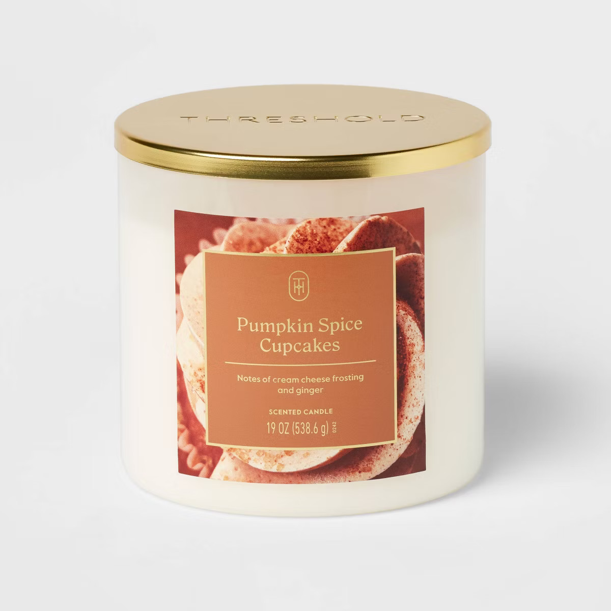 3-Wick Lidded White Glass Jar Candle Pumpkin Spice Cupcakes 19oz - Threshold™ | Target