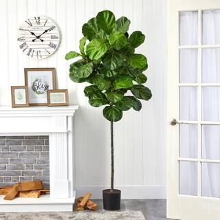 Nearly Natural 6.5 ft. Fiddle Leaf Artificial Tree | The Home Depot