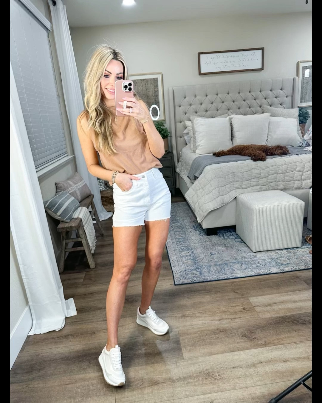 Muscle tank size small
Mid-rise boyfriend jean shorts size 0
Platform sneakers true size
#targetfinds #targetfashion #whiteshorts #springoutfit #whitesneakers

#LTKunder50 #LTKSeasonal #LTKFind